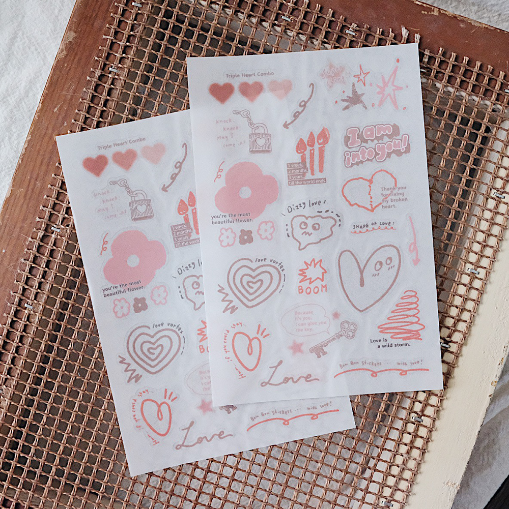 Transfer Stickers | Shape of love