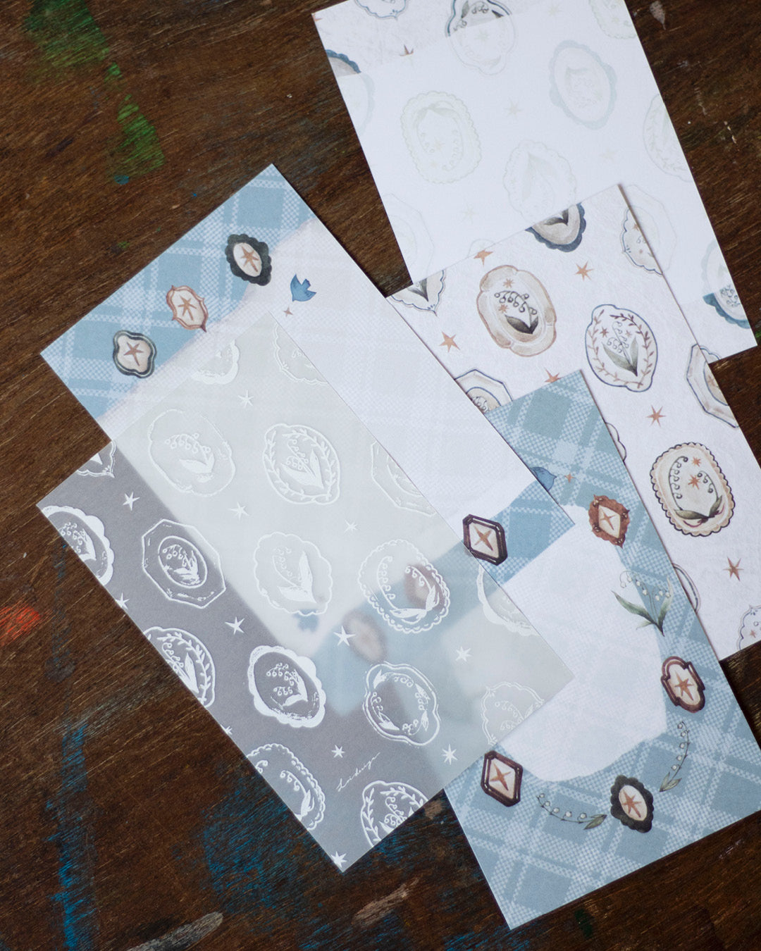 Loi Design Memo | Mini 6 - Lily of the Valley Collection – Floral Plate (Tracing Paper + Double-sided Writing Paper)