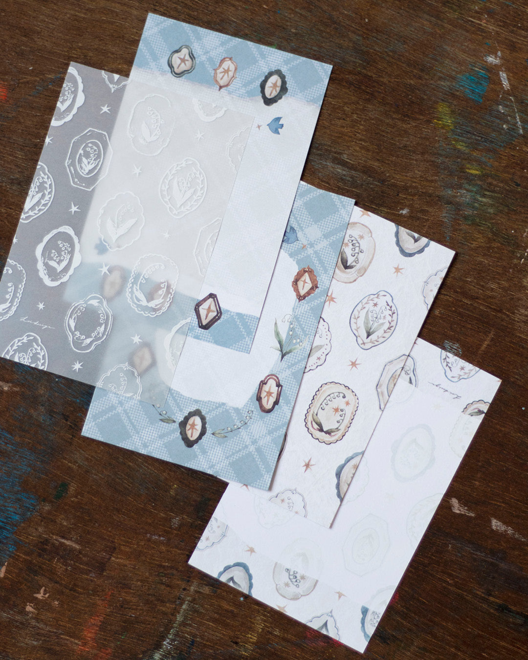 Loi Design Memo | Mini 6 - Lily of the Valley Collection – Floral Plate (Tracing Paper + Double-sided Writing Paper)