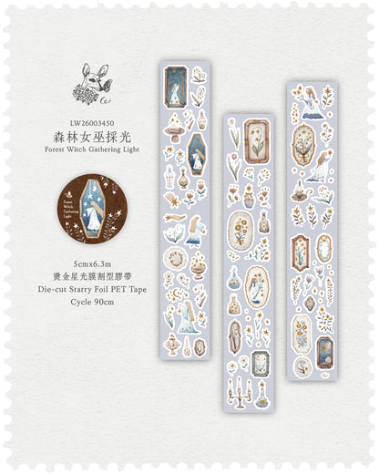 Die-cut PET Tape | Forest Witch Gathering Light (5cm) (with Starry Foil)