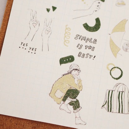 Washi Tape | My Color - Yellow & Green (3cm)