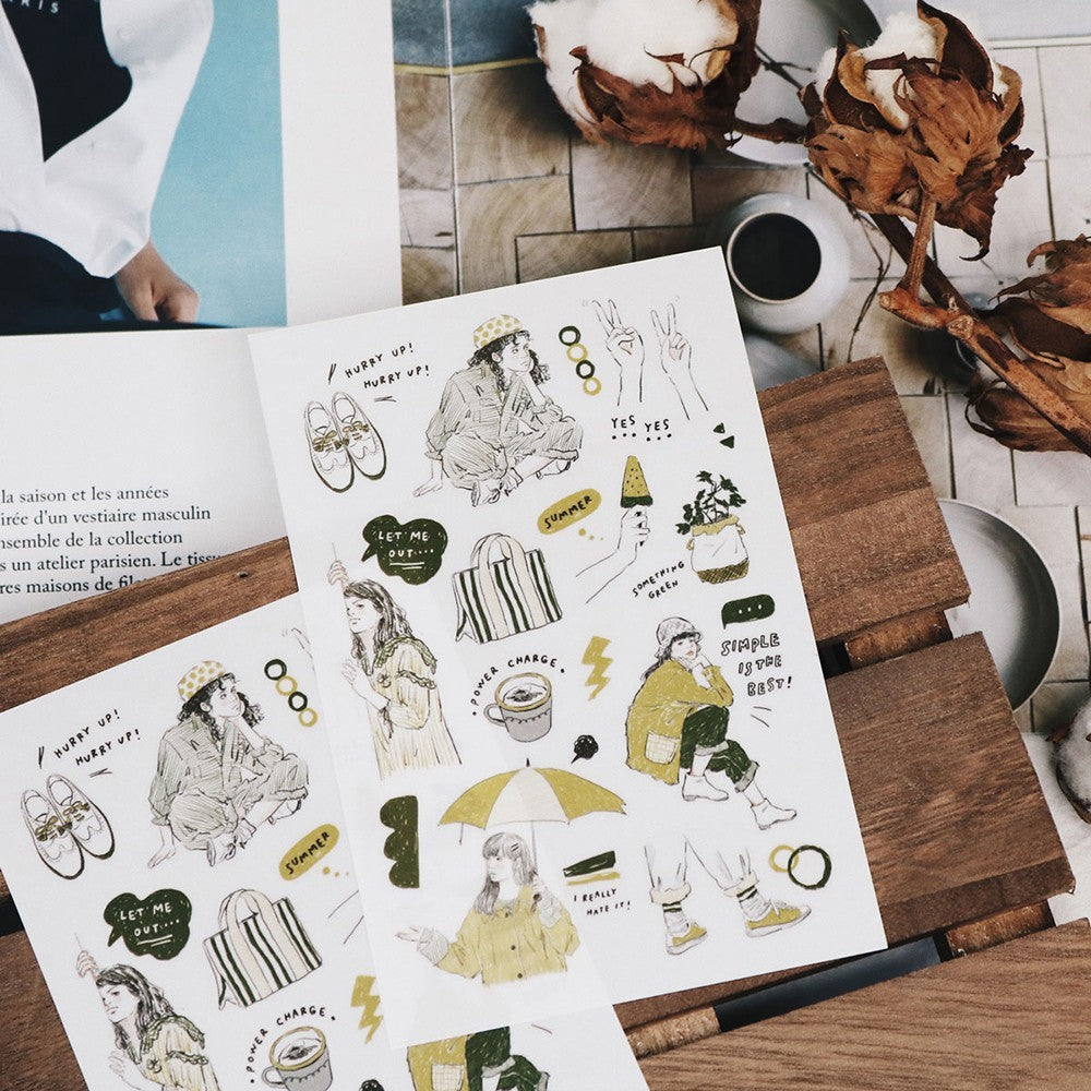 Transfer Stickers | My Color - Yellow & Green