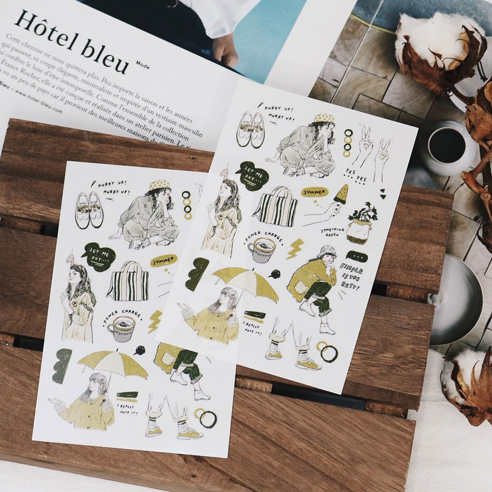 Transfer Stickers | My Color - Yellow & Green