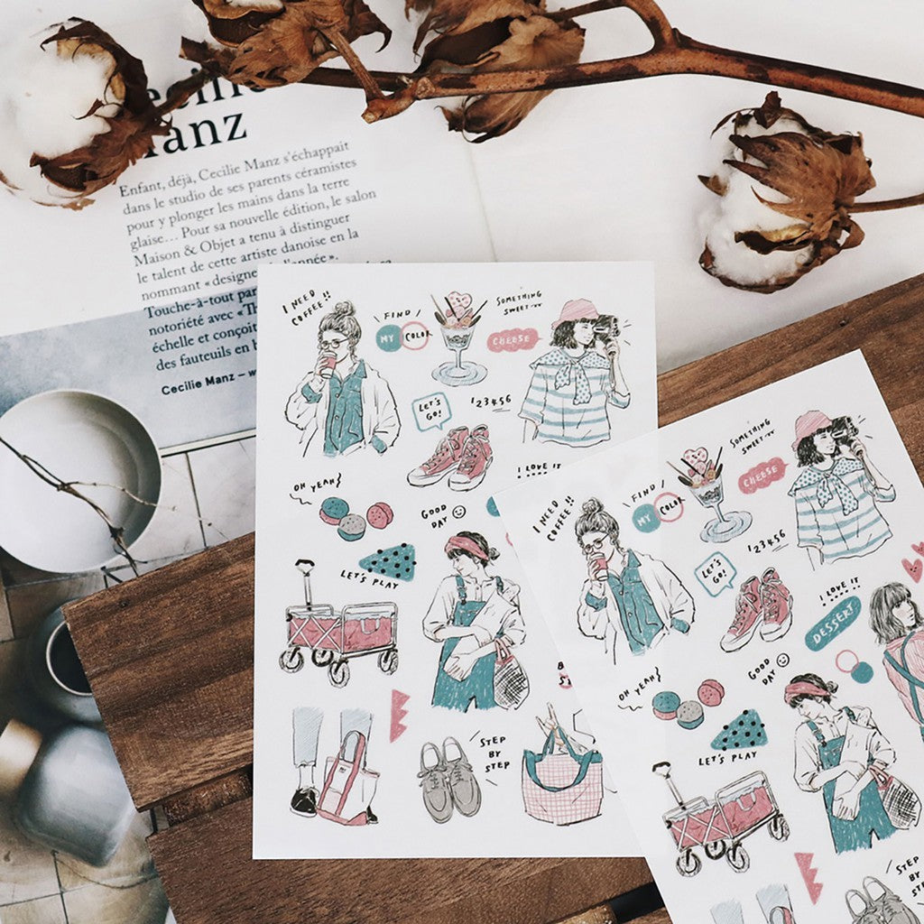 Transfer Stickers | My Color - Pink & Blue