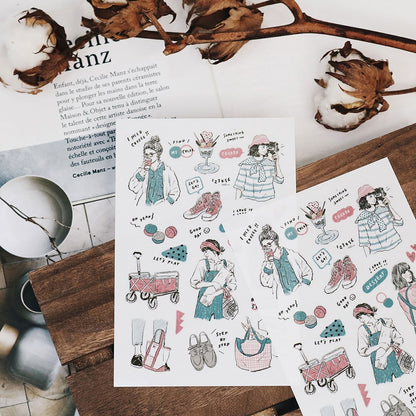 Transfer Stickers | My Color - Pink & Blue