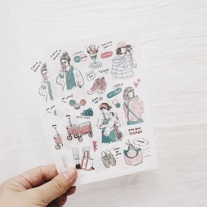Transfer Stickers | My Color - Pink & Blue