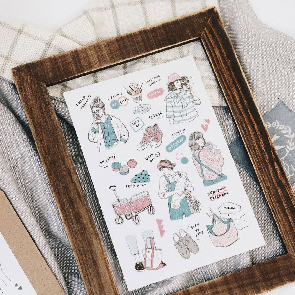 Transfer Stickers | My Color - Pink & Blue