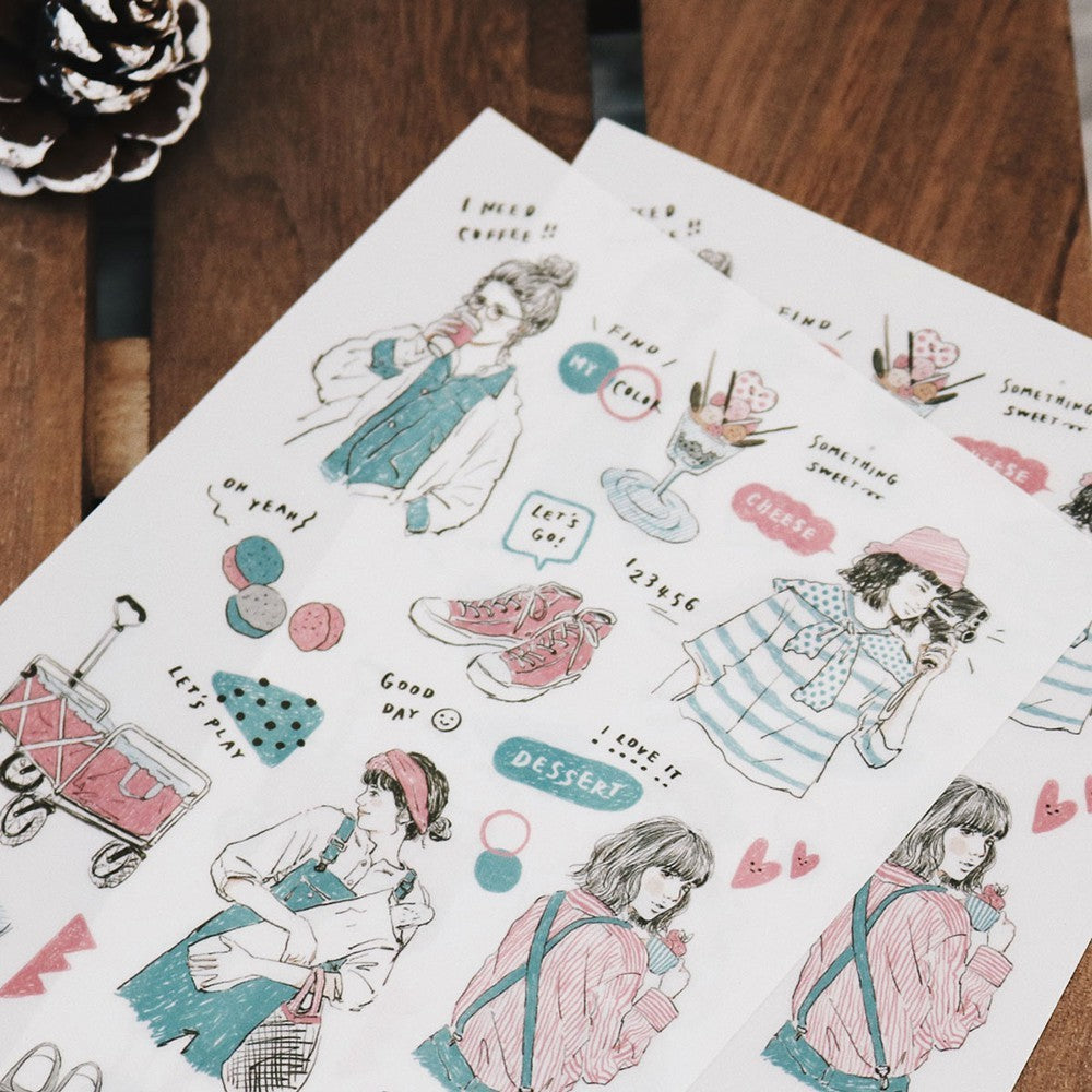 Transfer Stickers | My Color - Pink & Blue