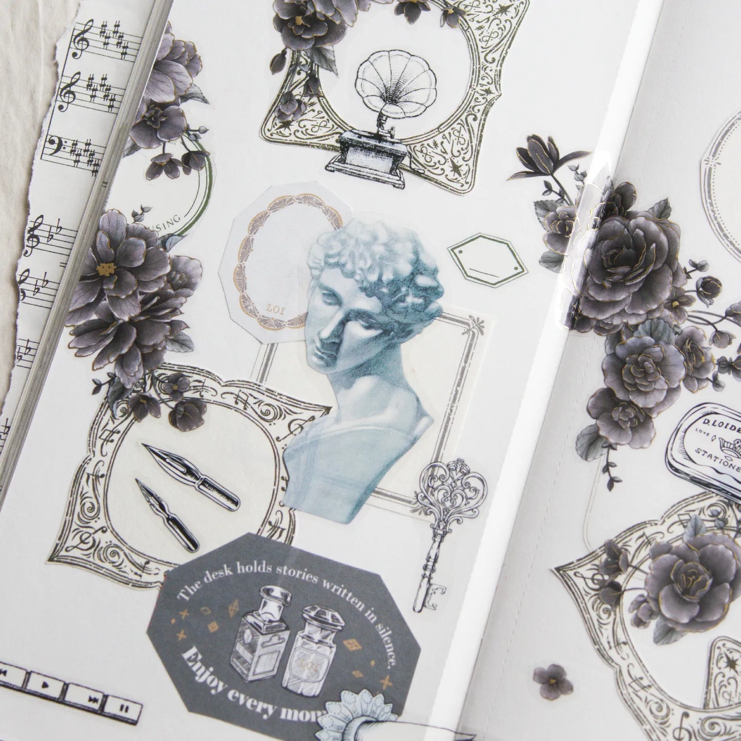 Loi Design Die-cut Paper Tape | Stationery Lover (4cm) (Foiled)