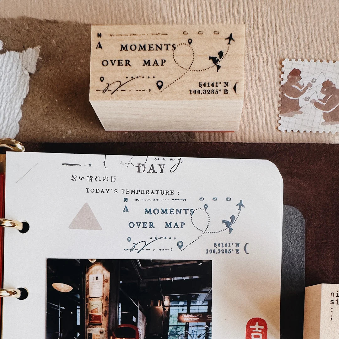 Stamps | Travel Series: 173 Moments over map