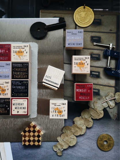 penspapersplanner Stamps Set | Days Set (8pcs)