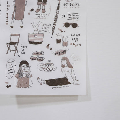 Transfer Stickers | My Color - Coffee Cream