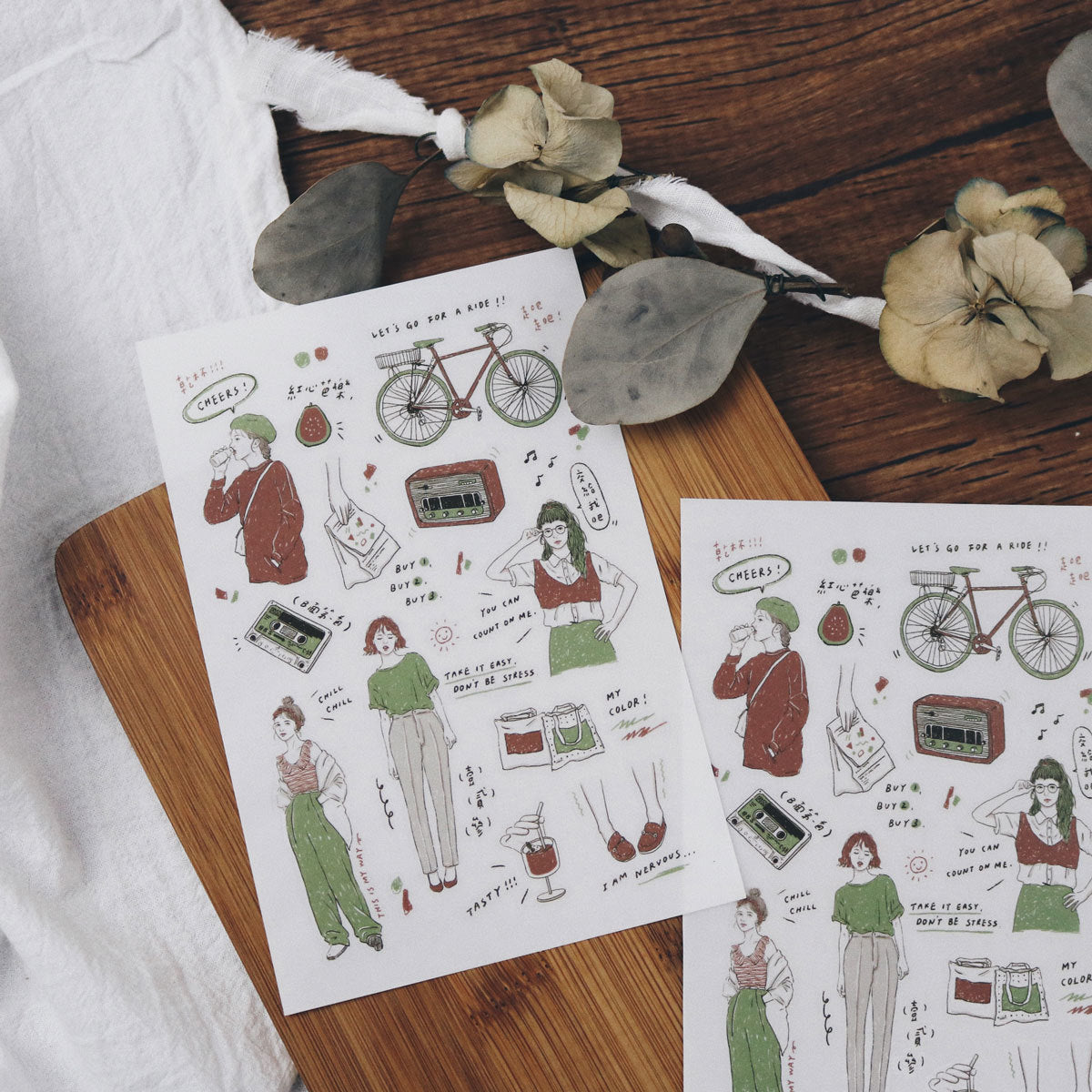 Transfer Stickers | My Color - Red Heart Guava
