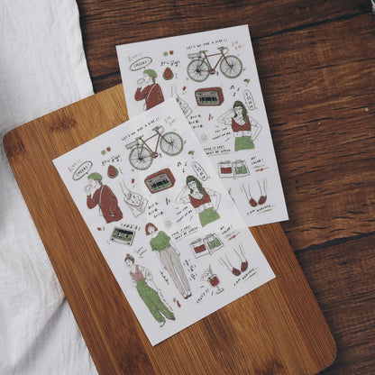 Transfer Stickers | My Color - Red Heart Guava