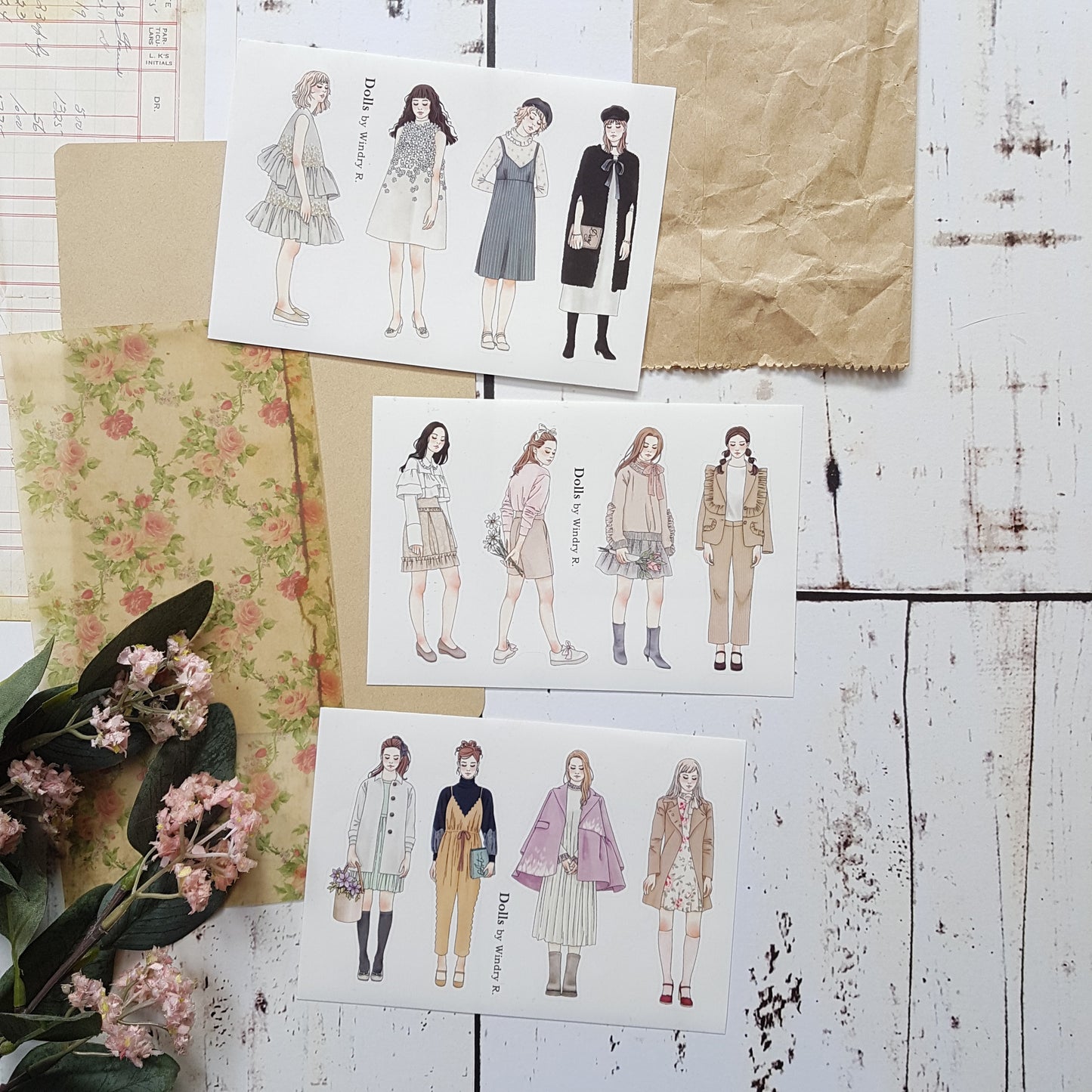 Transparent Stickers Set | Dolls