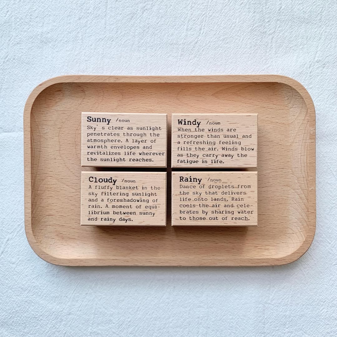 Stamps | Dictionary Series: Sunny, Windy, Cloudy, Rainy