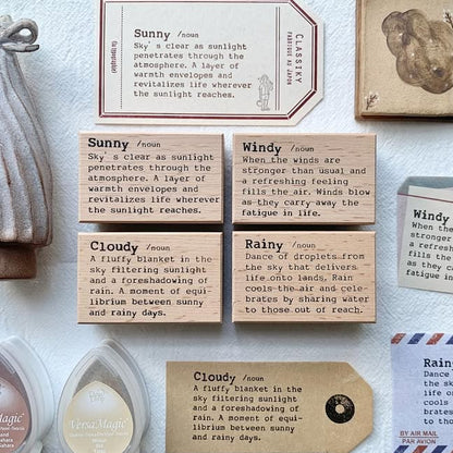 Stamps | Dictionary Series: Sunny, Windy, Cloudy, Rainy