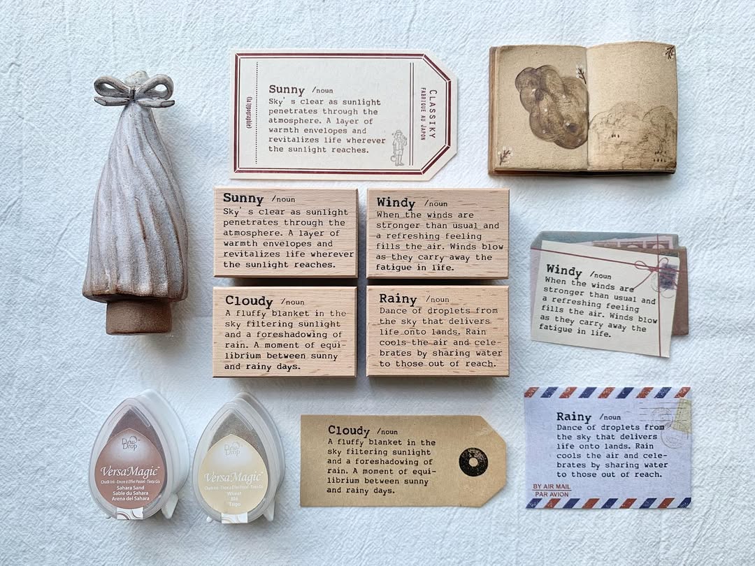 Stamps | Dictionary Series: Sunny, Windy, Cloudy, Rainy