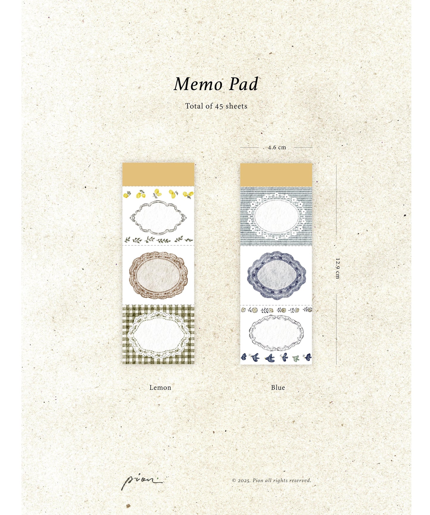 Memo Pad | Lemon, Blue