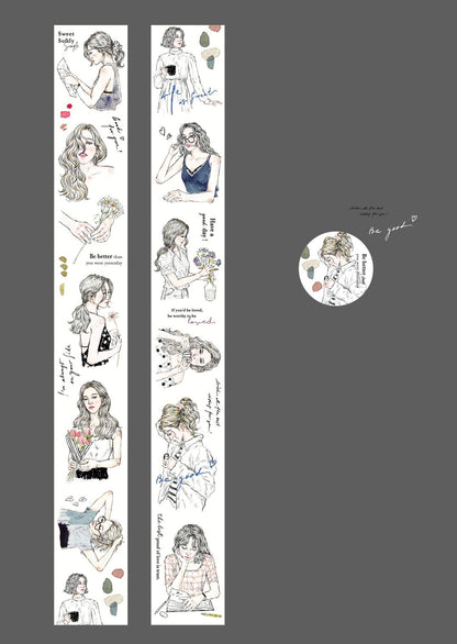 Washi Tape | Sketch Girl (4.5cm)