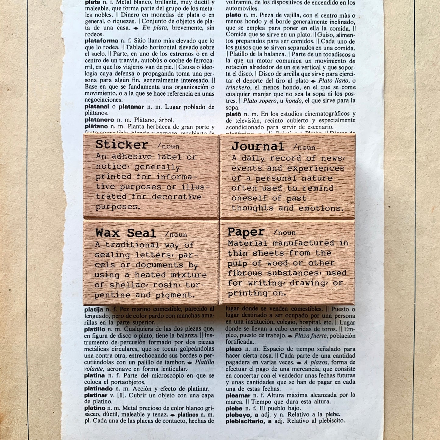 Stamps | Dictionary Series: Paper, Sticker, Wax seal, Journal