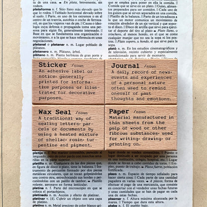 Stamps | Dictionary Series: Paper, Sticker, Wax seal, Journal
