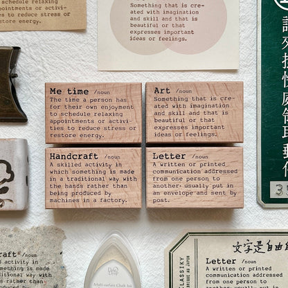 Stamps | Dictionary Series: Art, Handcraft, Letter, Me time