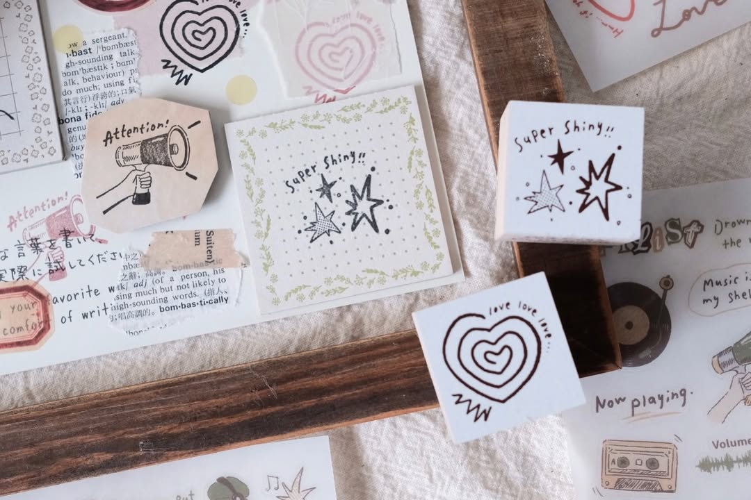 Stamps | Attention / Girl Listening to Music / Love Love Love / Super Shiny