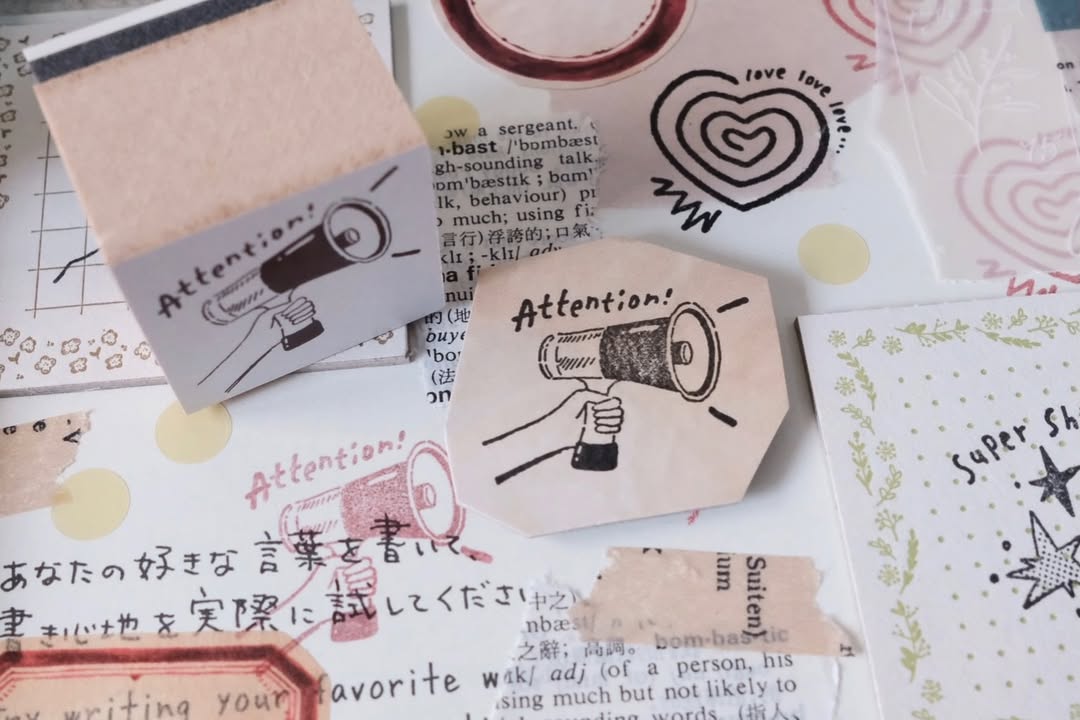 Stamps | Attention / Girl Listening to Music / Love Love Love / Super Shiny