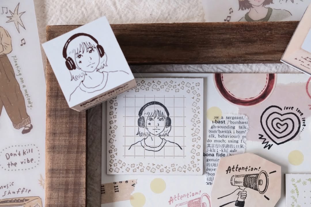 Stamps | Attention / Girl Listening to Music / Love Love Love / Super Shiny
