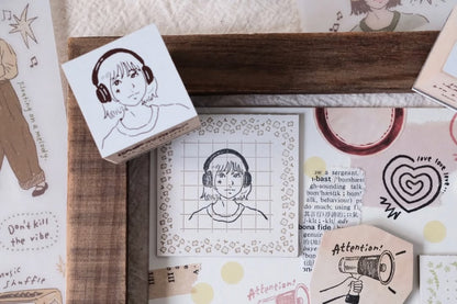 Stamps | Attention / Girl Listening to Music / Love Love Love / Super Shiny
