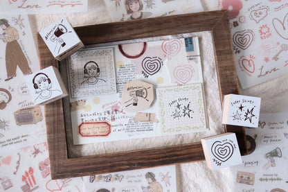 Stamps | Attention / Girl Listening to Music / Love Love Love / Super Shiny