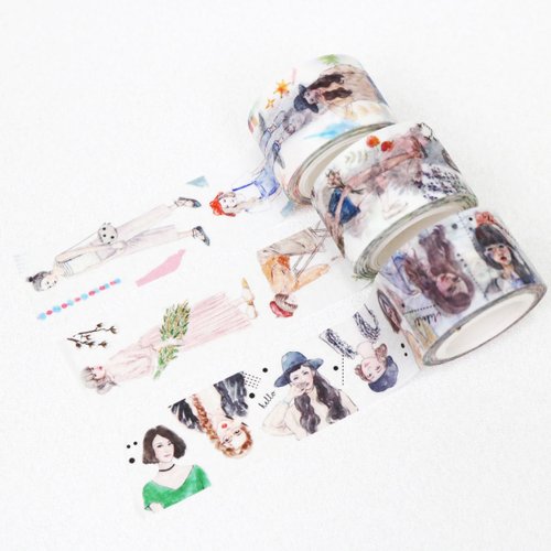 Washi Tape | Bon Bon Girls (2.5cm) (with variants)