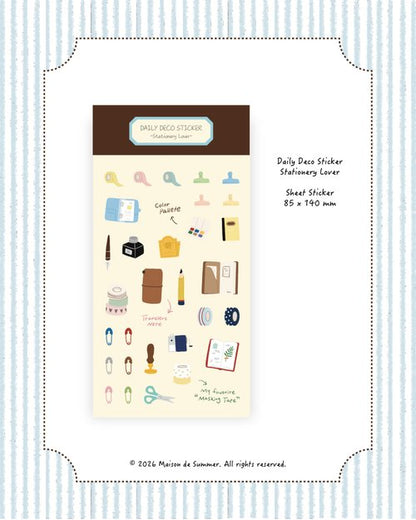 Stickers | Daily Deco Sticker - Stationery Lover (PET)