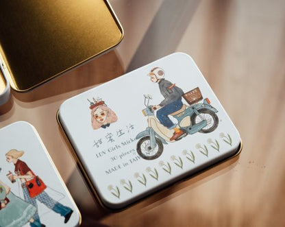 Stickers in Tin Box | We move forward happily