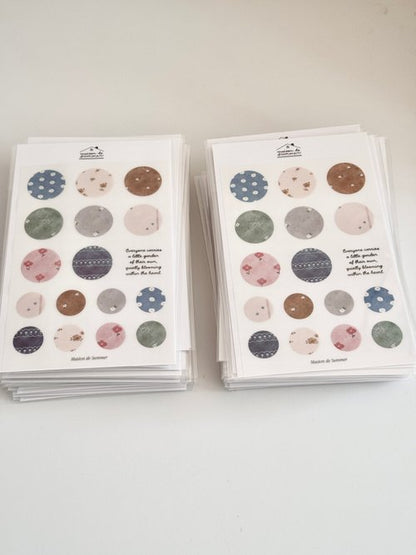 Transfer Stickers | Floral Circle Pattern