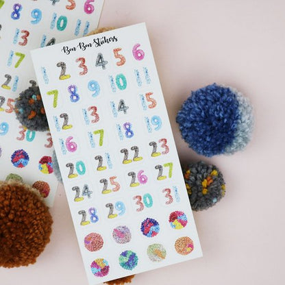 Stickers | Daily Stickers - Wool Numbers