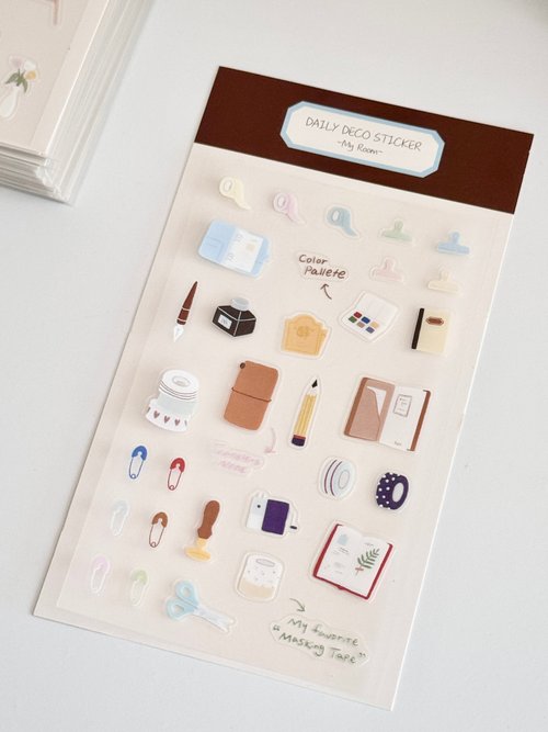 Stickers | Daily Deco Sticker - Stationery Lover (PET)