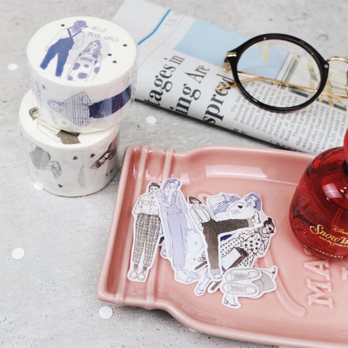 Washi Tape | Monochrome Girl - Brown (4cm)