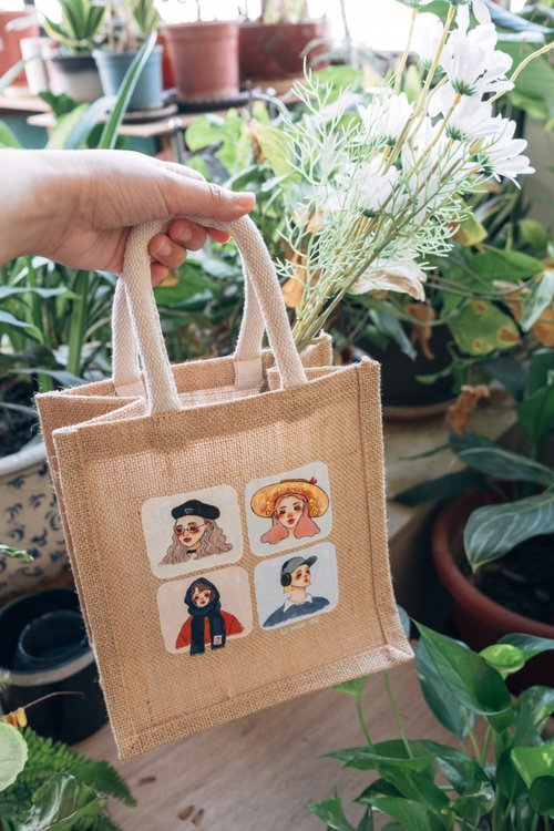 Linen bag | Four seasons girl