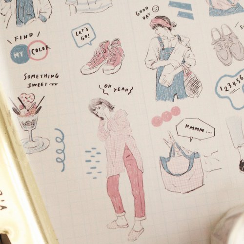 Washi Tape | My Color - Pink & Blue (3cm)