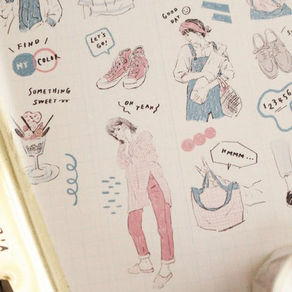 Washi Tape | My Color - Pink & Blue (3cm)