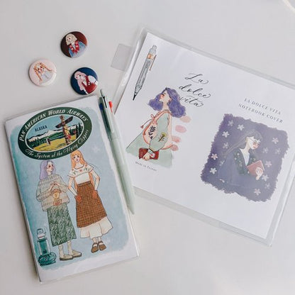 Notebook Cover | Regular size with pen loop (clear)
