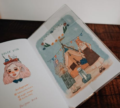 Notebook Cover | Regular size with pen loop (clear)