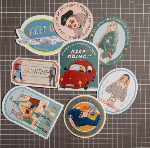 Waterproof stickers | La dolce vita travel agency (with variants)