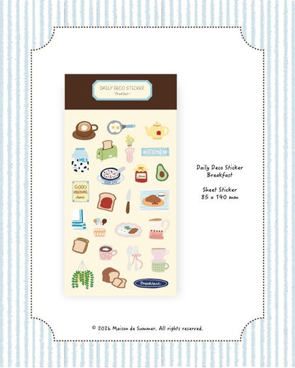 Stickers | Daily Deco Sticker - Breakfast (PET)