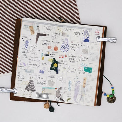 Washi Tape | Monochrome Girl - Brown (4cm)