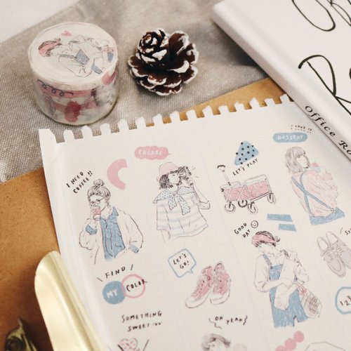 Washi Tape | My Color - Pink & Blue (3cm)