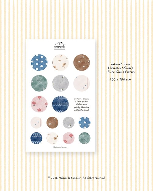 Transfer Stickers | Floral Circle Pattern