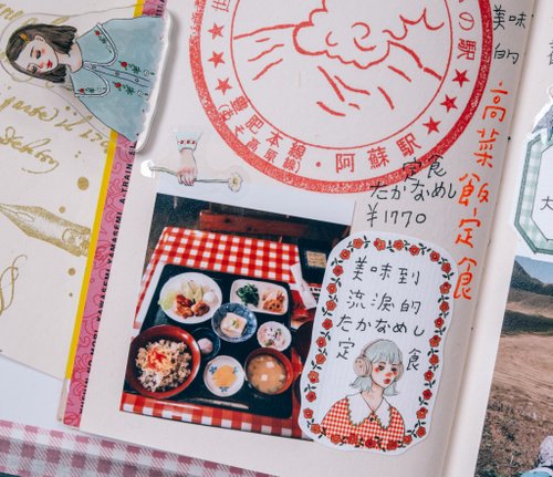 Label Sticker | A-style flower frame octagonal label sticker